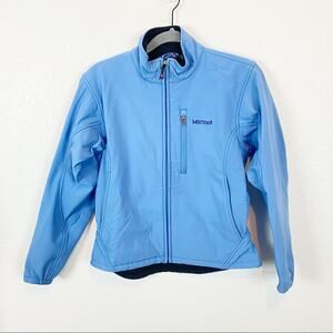 Marmot Softshell Fleece Lined Blue Jacket sz S